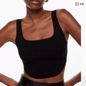 Aritzia Wilfred Blue Corset Tank